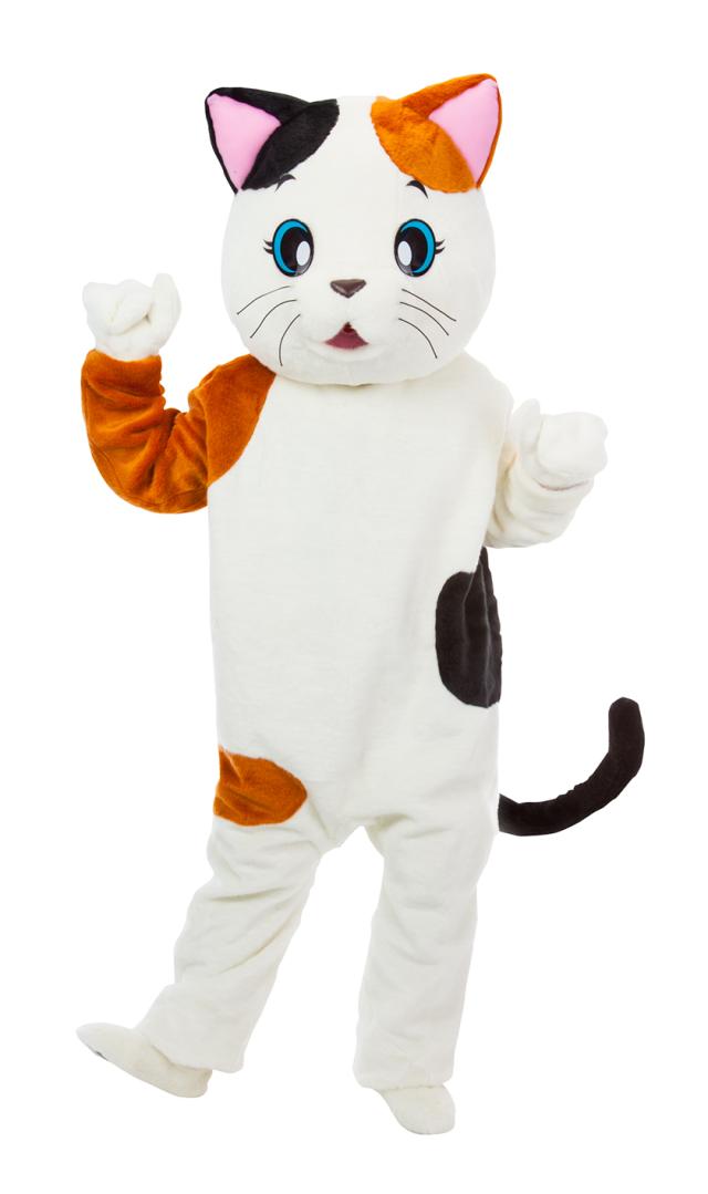 つみき ちびぐるみ 猫耳 おばけ 着ぐるみ 2024 リボンセット⑤⑥ ネコのミケちゃん 猫 ねこ キャット 三毛猫 全身着ぐるみ