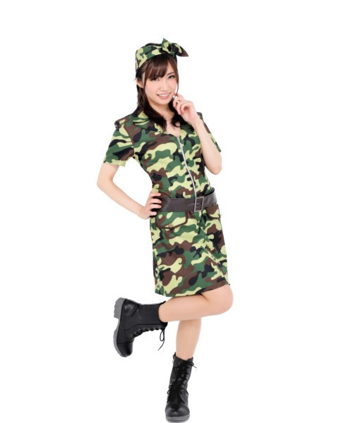 売切り特価 ARMY GIRL 迷彩ワンピース