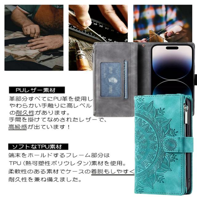 iPhone携帯のカバー、真皮財布タイプはiPhone7 Plus/iPhone8 Plus携帯に適用されます 財布型 iPhoneケース スマホショルダー ストラップ iphone15