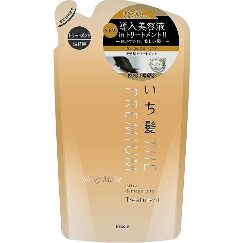 いち髪　プレミアム　エクストラダメージケアトリートメント　シャイニーモイスト　つめかえ用　【340g】