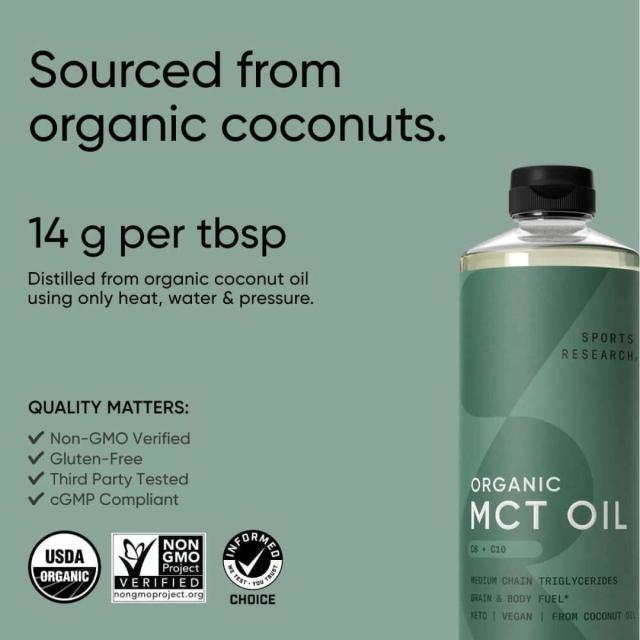 コストコ スポーツリサーチ オーガニックMCTオイル 1,183mL こぅ 2本
