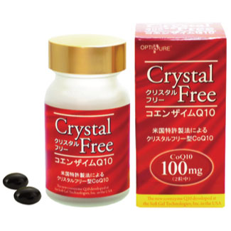 コエンザイム Q10 クリスタルフリー 送料無料   【クリスタルフリーコエンザイムQ10 60粒  mam】 【送料無料】 新技術のクリスタルフリーで吸収率は今までの5.5倍！ 高濃度！2粒中100ｍｇ配合！