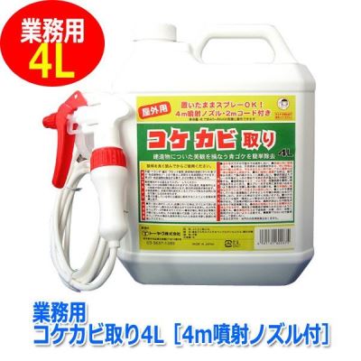 カビ取り コケ取り スプレー 壁 墓石 洗剤 除菌 コケ カビ 除去 【コケカビ取り ４L】 建造物についた美観を損なう青ゴケを簡単除去！ is の通販は 6,358円