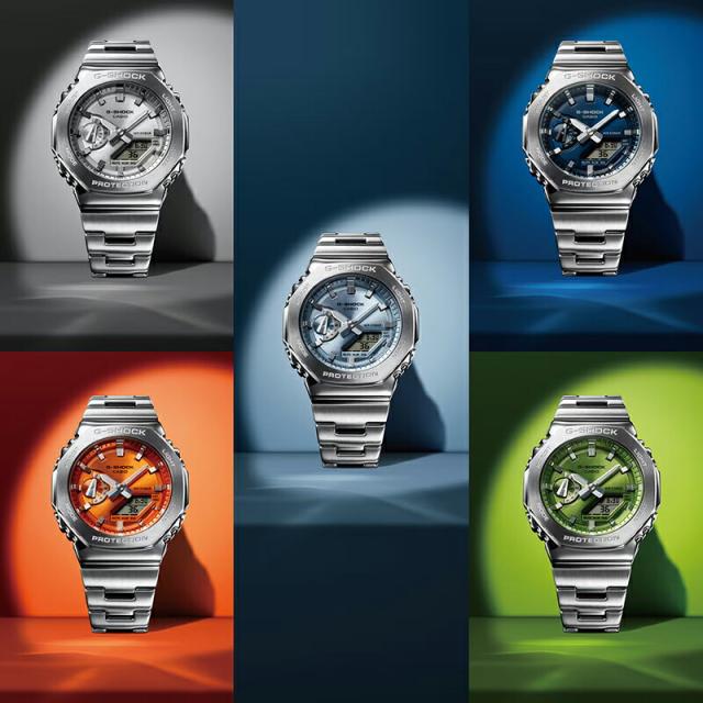 【カシオ Ｇショック ANALOG-DIGITAL 2100 SERIES (GM-2110D-7AJF)】【送料無料】CASIO G-SHOCK 八角形 薄型 ステンレススチール 腕時計 時計 ウォッチ アナデジ メンズ メタル ホワイト シルバー 正規販売店 tk_1