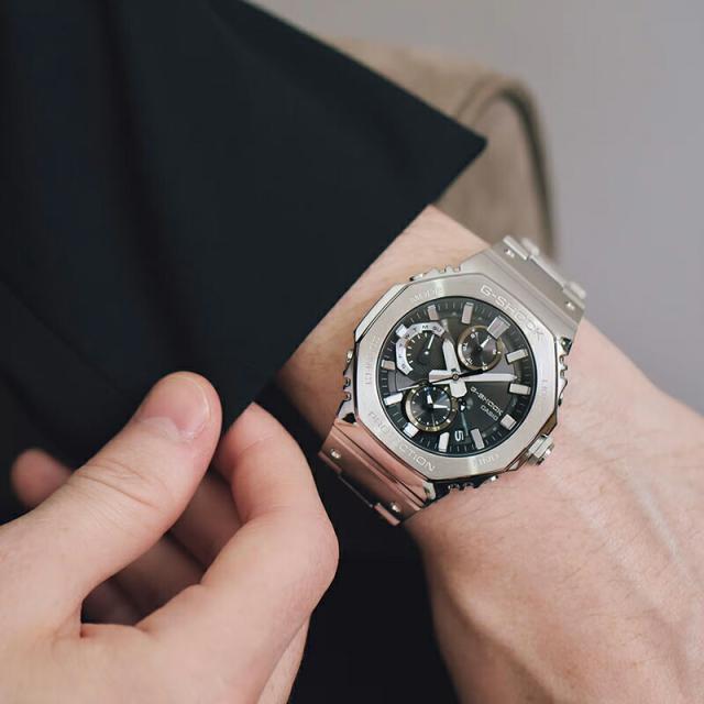 【カシオ Ｇショック フルメタル クロノグラフ GMC-B2100 SERIES (GMC-B2100D-1AJF)】【送料無料】CASIO G-SHOCK 八角形 ステンレス タフソーラー ソーラー 腕時計 時計 ウォッチ アナデジ メンズ メタル ブラック シルバー Bluetooth 正規販売店 tk_2