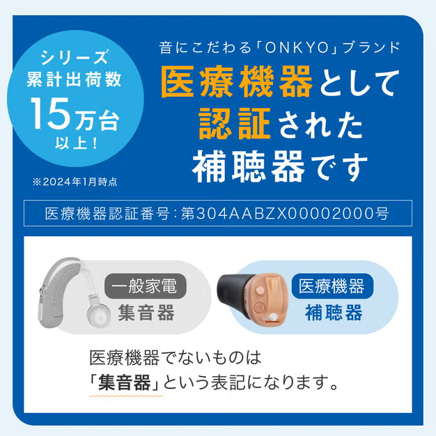 【ONKYO オンキョー 補聴器 OHS-D31 リモコン付き 片耳用(電池1パック付)】【送料無料】【ポイント 3倍】軽度 中等度 難聴用 右耳用 左耳用 耳穴式 耳あな型 デジタル補聴器 超小型 コンパクト イヤホン式 目立たない 48段階音量調整 管理医療機器 tk_2