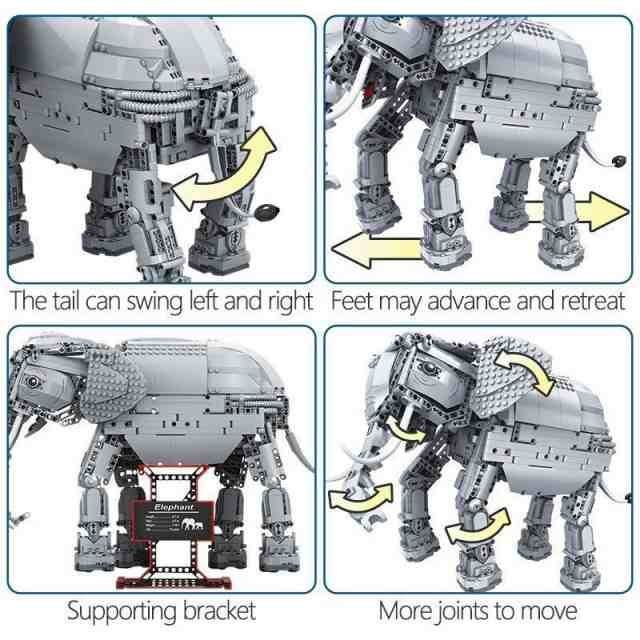 ブロック レゴ 互換 レゴ互換 象 動物 ラジコン リモコン 玩具