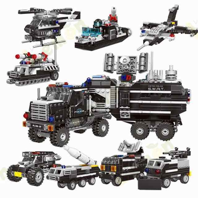 ブロック おもちゃ レゴ 互換品 SWAT車 豪華セット 戦闘機 船