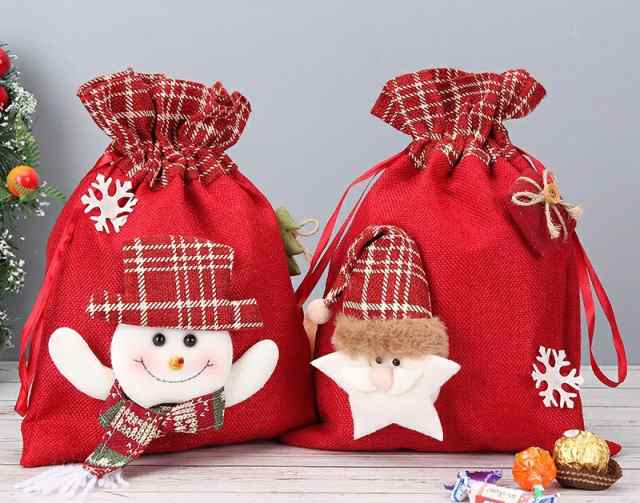 3点セット クリスマスプレゼント袋 大サイズ 28cm×22 ギフトバッグ ラッピング サンタ トナカイ 雪だるま  プレゼント/キャンディ/お菓子｜au PAY マーケット