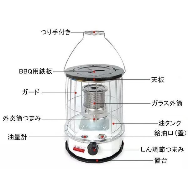 灯油ストーブ 1台2役暖房器具 石油ストーブ 小型 持ち運び便利