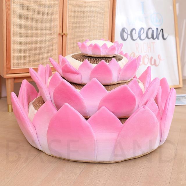 蓮の花 座布団 瞑想クッション 洗える フラワーデザイン リアル