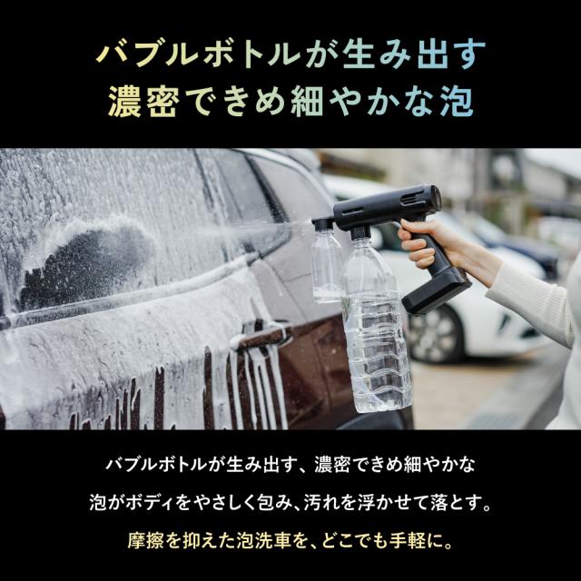 THE HYDRO CLEANER HANDY POWER 小型高圧洗浄機 高圧洗浄機 コードレス ペットボトル コンパクト 軽量 小型 充電式 洗浄機 ハンディ型 ハンディタイプ 電源不要 水道接続不要 ワイヤレス 家庭用 ポータブル高圧洗浄機 高圧洗浄 強力高圧洗浄機 谷村実業 送料無料_6
