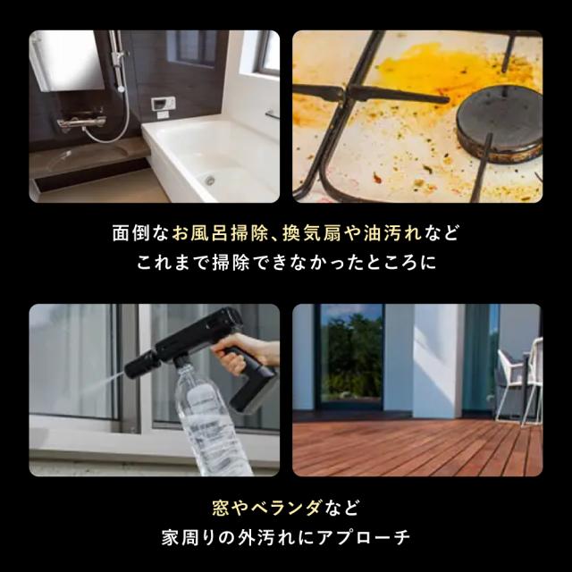 THE HYDRO CLEANER HANDY POWER 小型高圧洗浄機 高圧洗浄機 コードレス ペットボトル コンパクト 軽量 小型 充電式 洗浄機 ハンディ型 ハンディタイプ 電源不要 水道接続不要 ワイヤレス 家庭用 ポータブル高圧洗浄機 高圧洗浄 強力高圧洗浄機 谷村実業 送料無料_8