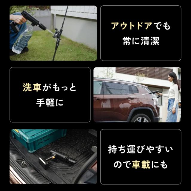 THE HYDRO CLEANER HANDY POWER 小型高圧洗浄機 高圧洗浄機 コードレス ペットボトル コンパクト 軽量 小型 充電式 洗浄機 ハンディ型 ハンディタイプ 電源不要 水道接続不要 ワイヤレス 家庭用 ポータブル高圧洗浄機 高圧洗浄 強力高圧洗浄機 谷村実業 送料無料_9
