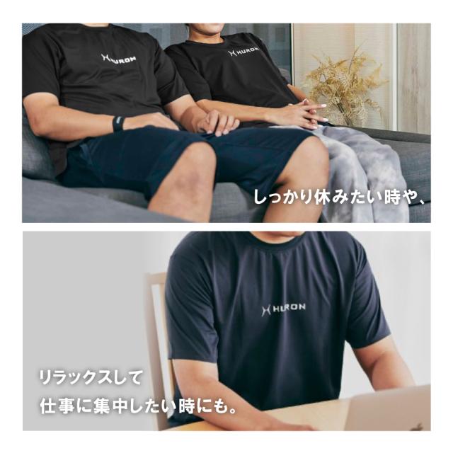 [メーカー公式]着るだけリラックス ヒューロン リカバリーウェア Tシャツ 半袖 黒 白 S M L XL 2XL 3XL 大きいサイズ 自律神経 整える 安眠 睡眠 改善 疲労回復 リラックス 快眠 休息 睡眠 疲労 回復 グッズ 安眠グッズ 快眠グッズ 睡眠グッズ ストレス 健康 HURON 送料無料_7