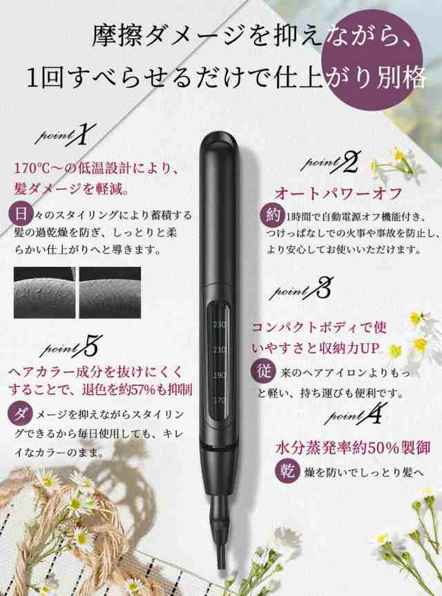 ヘアアイロン 期間限定p10倍！ MAX230℃ 10秒急速加熱 ヘアーアイロン