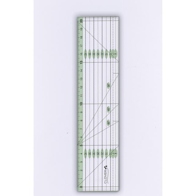 クロバー　パッチワーク定規＜カラーライン＞　20cm　57-925 