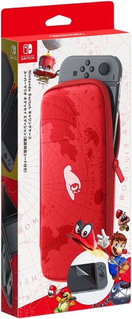 任天堂 Nintendo Switch キャリングケース スーパーマリオ オデッセイエディション 画面保護シート付き HAC-A-PSSAF Switch スイッチ 有機el ケース ライト マリオ ソフト ハード lite 有機 el シリコン nintendo switch 対応 カバー ニンテンドー ポーチ 収納ポーチ