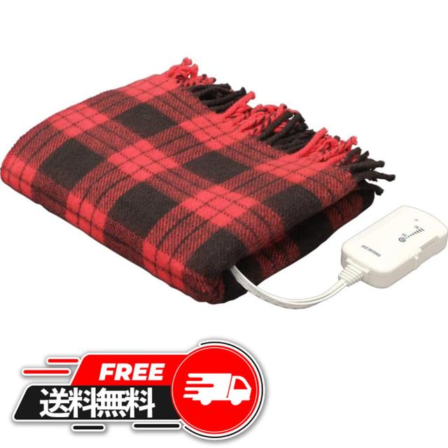 【送料無料】電気毛布 ひざ掛け ebk-1206-zr ブランケット 大判 ひざ掛け 電気毛布 洗える 60×120cm 温度調整 丸洗い チェック柄 大きめ おしゃれ 冬 あったか 布団 ベッド 睡眠 受験 デスク オフィス 暖め 寒さ対策 冬物家電 冬 秋冬 季節家電 アイリスオーヤマ