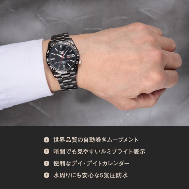 セイコー5 自動巻き腕時計 (ブラックタイプ) - SEIKO 海外 逆輸入 自動