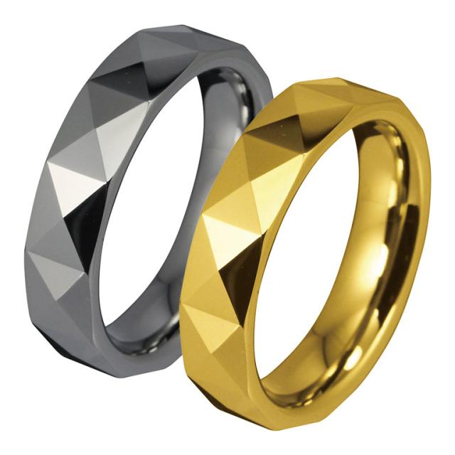 超硬多面カット タングステン リング - 高級感 指輪 おしゃれ メンズ レディース シルバー ゴールド アクセサリー タングステンリング 指輪 ゆびわ 9号 11号 13号 15号 17号 19号 21号 23号の通販は 5,500円