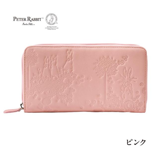 ピーターラビットTM スマホが入る本革長財布 スマホ収納 レディース