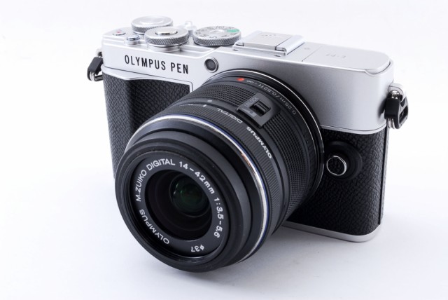 オリンパス Olympus E-P7 レンズセット シルバー [999] 中古の通販はau ...