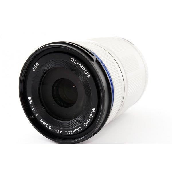 【中古】オリンパス OLYMPUS M.ZUIKO DIGITAL ED 40-150mm 1:4-5.6 シルバー 美品 望遠ズームレンズ