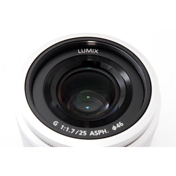 【中古】パナソニック Panasonic H-H025 G f/1.7 25mm ASPH シルバー 美品 標準レンズ 単焦点