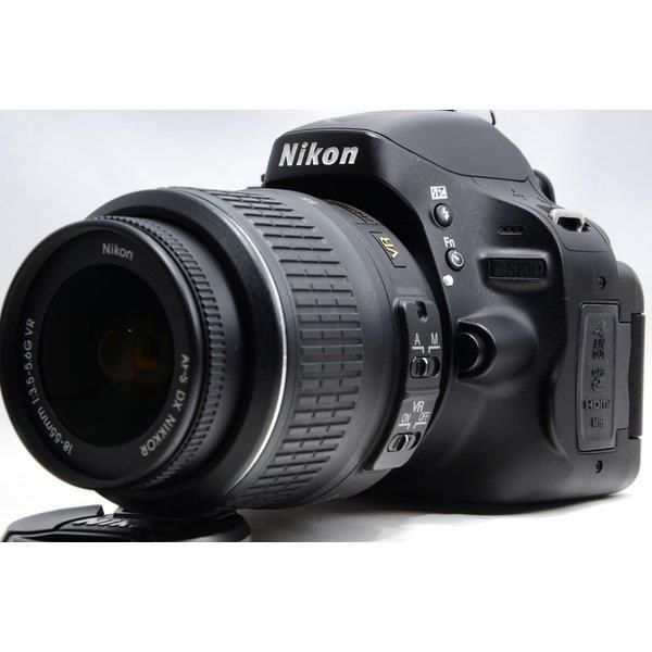 【中古】ニコン Nikon D5100 レンズセット ブラック 美品 SDカードストラップ付き