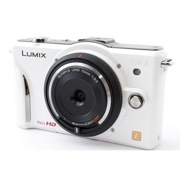 【中古】パナソニック Panasonic  DMC-GF2 レンズキット ホワイト 美品 手軽でも高機能  付きの通販はミラーレス一眼