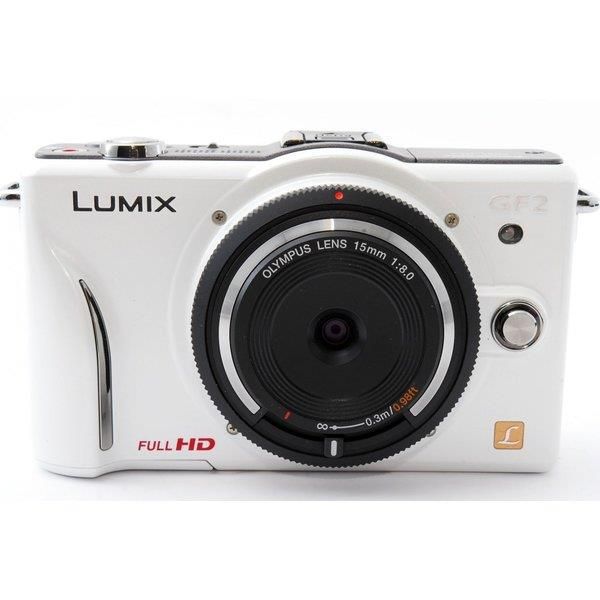 【中古】パナソニック Panasonic  DMC-GF2 レンズキット ホワイト 美品 手軽でも高機能  付きの通販は