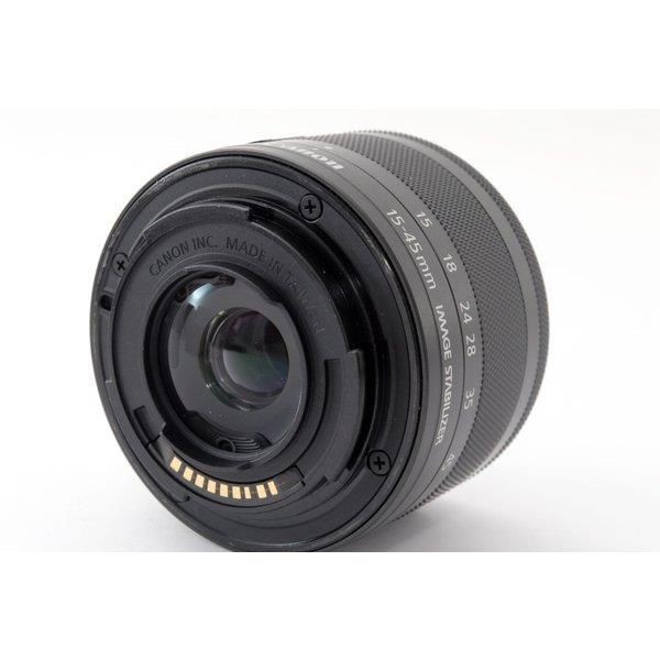 【中古】キヤノン Canon EOS M3 レンズキット ブラック 美品 スマホへ転送・自分撮りミラーレス SDカードストラップ付き