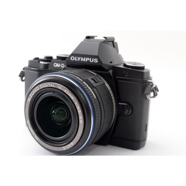 中古】オリンパス OLYMPUS OM-D E-M5 レンズセット ブラック 美品 小型  