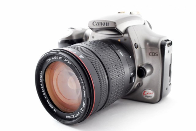 【中古】キヤノン Canon EOS Kiss Digital デジタル 高倍率ズームレンズセット シルバー 美品 デジタル一眼始めるならこれ ストラップ付