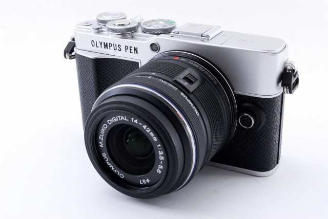 【中古】オリンパス Olympus E-P7 レンズセット シルバー [999]