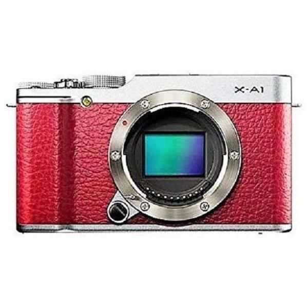 【中古】フジフィルム FUJIFILM X-A1本体 レッド F FX-X-A1R SDカード付き