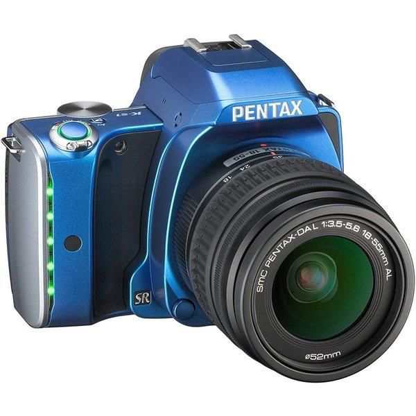 【中古】ペンタックス PENTAX K-S1 レンズキット ブルー  SDカード付きの通販は