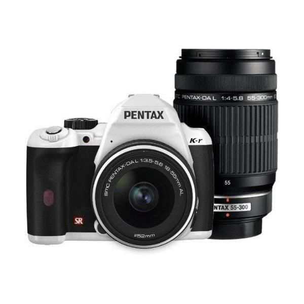 【中古】ペンタックス PENTAX K-r ダブルズームキット ホワイト SDカード付き