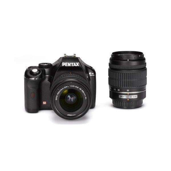 中古】ペンタックス PENTAX K-m ダブルズームキット SDカード付き デジタル一眼レフ