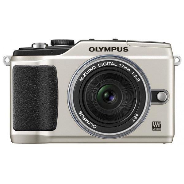 【中古】オリンパス OLYMPUS E-PL2 パンケーキレンズキット ゴールド SDカード付きの通販は