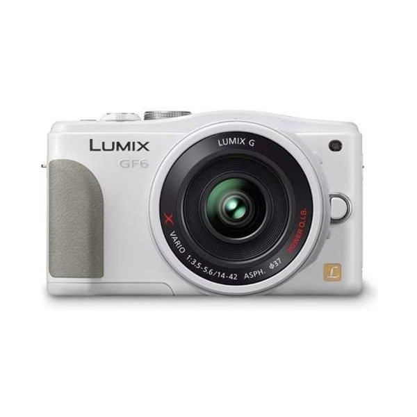 【中古】パナソニック Panasonic GF6 レンズキットホワイト DMC-GF6X-W SDカード付き