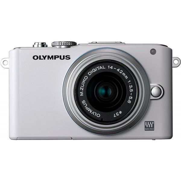 【中古】オリンパス OLYMPUS E-PL3 レンズキット ホワイト E-PL3 LKIT WHT SDカード付き