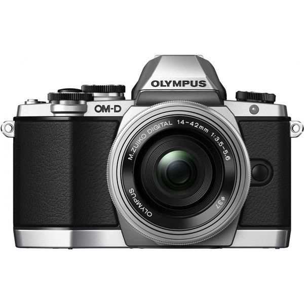 【中古】オリンパス OLYMPUS OM-D E-M10 EZレンズキット シルバー SDカード付き