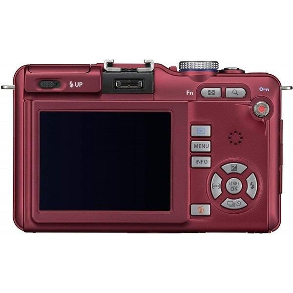 【中古】オリンパス OLYMPUS E-PL1s ダブルズームキット レッド E-PL1s TKIT RED SDカード付き