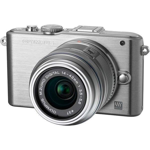 【中古】オリンパス OLYMPUS E-PL3 レンズキット シルバー E-PL3 LKIT SLV SDカード付き