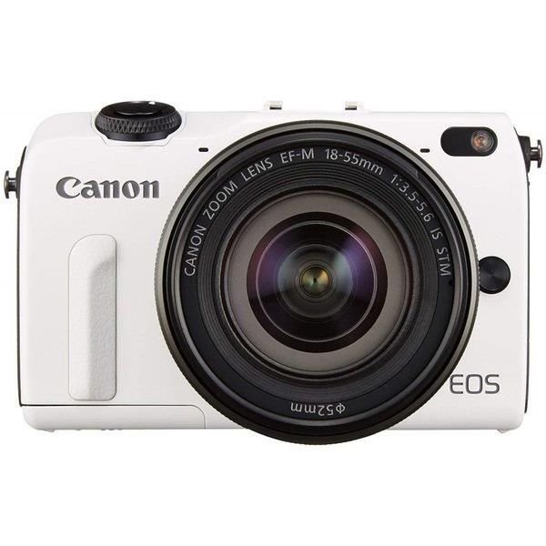 【中古】キヤノン Canon EOS M2 EF-M18-55 IS STM レンズキット ホワイト   SDカード付き 42,770円