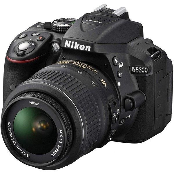 中古】ニコン Nikon D5300 ダブルズームキット ブラック SDカード付き 