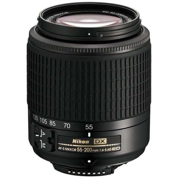 【中古】ニコン Nikon AF-S DX Zoom Nikkor ED 55-200mm F4-5.6G ブラック ニコンDXフォーマット専用