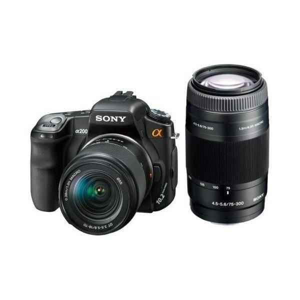 【中古】ソニー SONY  ダブルズームレンズキット α200 ダブルズームキット DSLR-A200Wの通販は